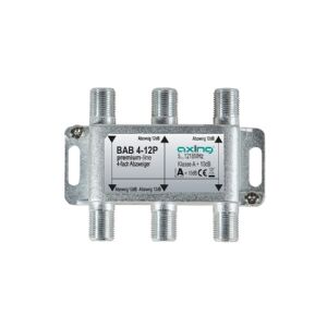 Axing BAB 4-12P SPLITTER 4-FOLD 12 DB 5 - 1218 MHZ F-STIK PREMIUM-LINE