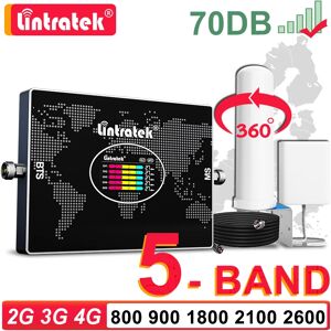 Lintratek-Amplificateur cellulaire à 5 bandes  amplificateur de signal  répéteur mobile d'antenne