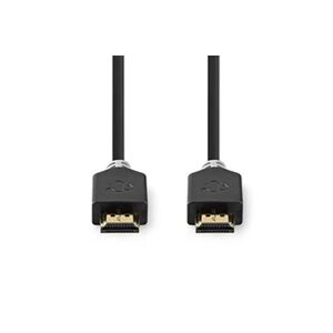 Nedis - Câble HDMI avec Ethernet - HDMI mâle pour HDMI mâle - 5 m - blindé - anthracite - rond - Publicité