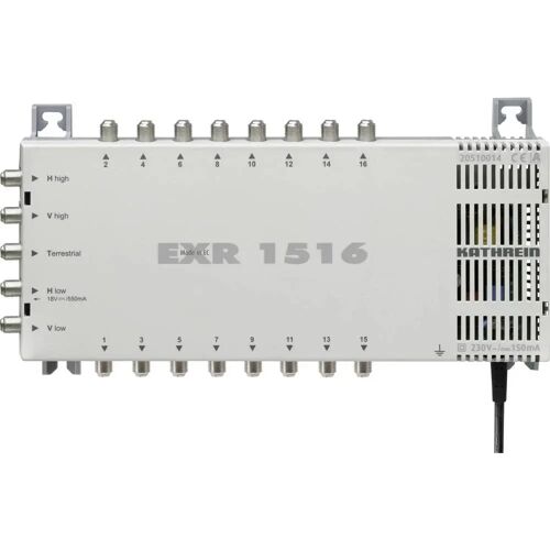 Kathrein EXR 1516 Satelliet multiswitch Ingangen (satelliet): 5 (4 satelliet / 1 terrestrisch) Aantal gebruikers: 16