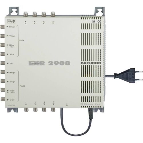 Kathrein EXR 2908 Satelliet multiswitch Ingangen (satelliet): 9 (8 satelliet / 1 terrestrisch) Aantal gebruikers: 8