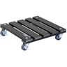 WAGNER Plantentrolley WPC 29 x 29 x 7,5 cm I Bloementrolley voor binnen + buiten I Containertrolley van FSC® hout-kunststofcomposiet, houtskool I 2 remmen I Draagvermogen 80 kg 20052001