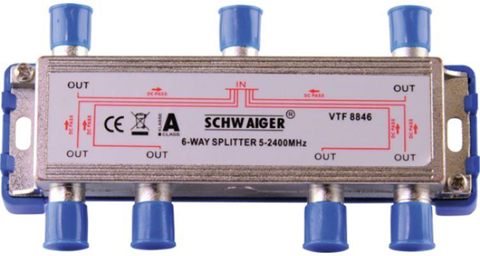 Schwaiger VTF8846 241 Splitter per cavo Acciaio inossidabile