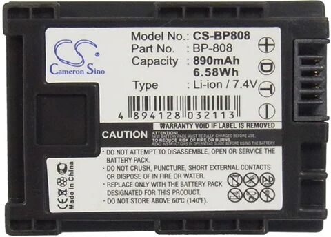 Cameron Sino Bp808 Battery Replacement For Canon Camera