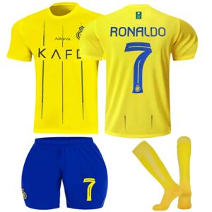 2023-2024 Al-Nassr FC fotbollsdräkter for barn No.7 Ronaldo 24 HOME