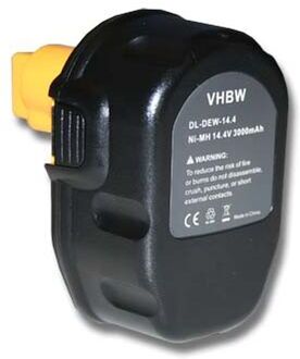 Vhbw - Batterie pour outil électrique NI-MH 3000mAh 14.4V noire pour DEWALT