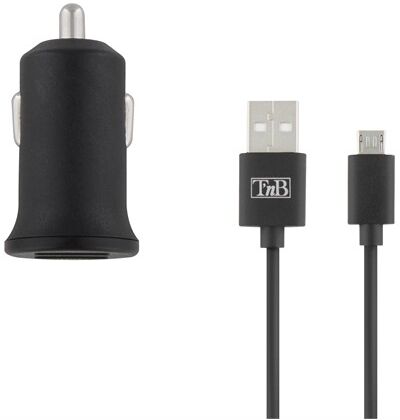 Tnb Chargeur Allume-cigare 2 Usb + Câble Micro-usb Noir Tnb