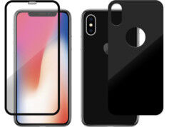 Novodio Vitres de protection en verre 9H avant + arrière pour iPhone X