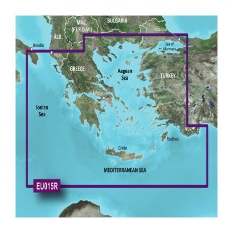 Garmin Cartografia BlueChart G3 HD Vision con supporto SD/Micro SD Mar Egeo e Mar di Marmara VEU015R