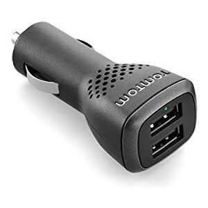 High Speed Dual Car Charger, 2.4A per port for all TomTom Sat Navs and any other devices that charge with USB such as Smartphones or Tablets (e.g. iPhone, Samsung etc)