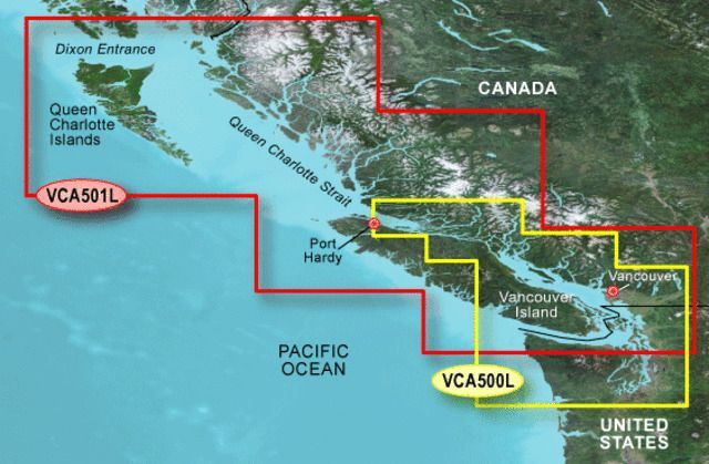 Photos - GPS Accessory Garmin BlueChart g2 Vision - Vancouver Island - Hecate Strait JUL 08 (CA50 
