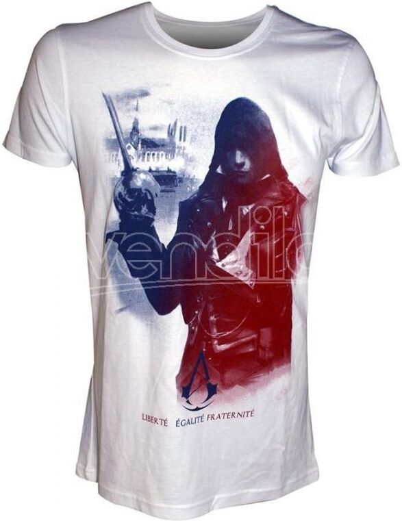 BIOWORLD T-Shirt Assassin Creed Arno Frenchflag White Taglia Xl T-Shirt