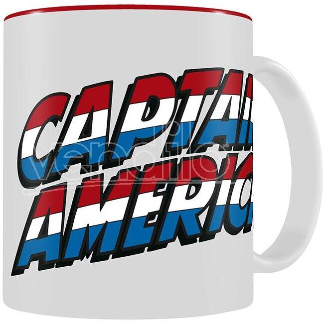 SD TOYS Marvel Captain America Log White-Red Tazza