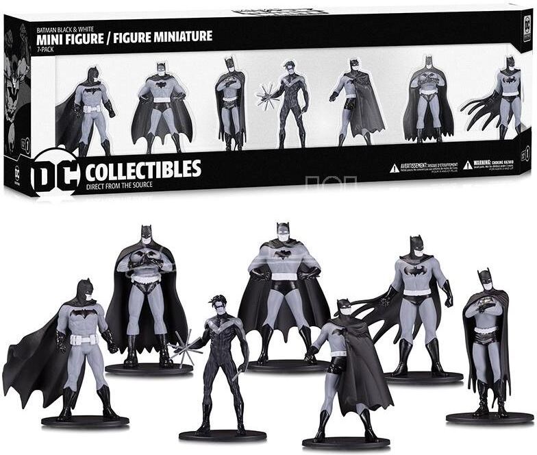 DC DIRECT Batman B&w Mini Pvc Fig S.1 7-Pack Mini Figura