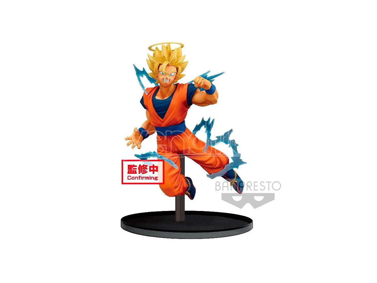 BANPRESTO Dragon Ball Z Statua Dokkan Battle Super Saiyan 2 Goku Angelo 15cm