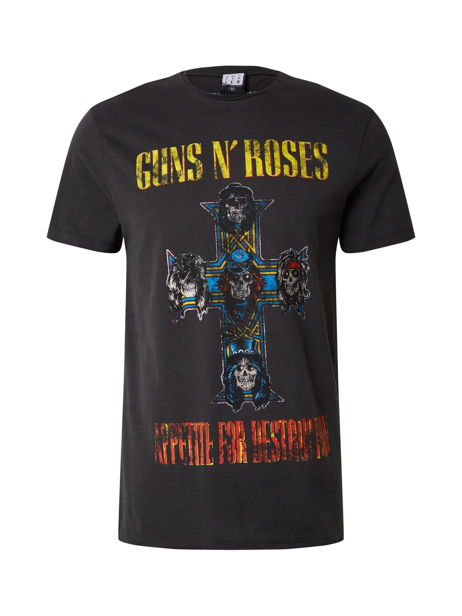 AMPLIFIED Maglietta 'GUNS N ROSES APPETITE FOR DESTRUCTION ' Nero, Grigio