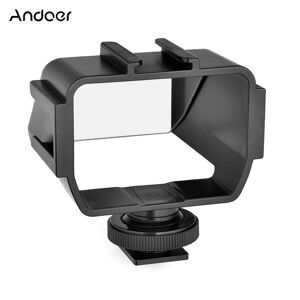 Andoer Universal-Kamera-Selfie-Vlog-Klappspiegel Mit 3 Kaltschuhhalterungen Zur Installation