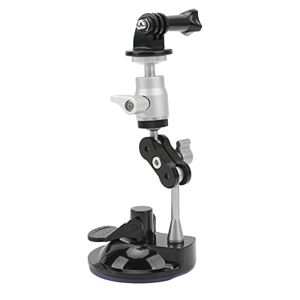 Estink Suction Cup Camera Mount, Aluminium Alloy Car Windscreen Mount, Supports 360 Degree Rotation, 1/4 Inch Thread, Can Be Used to Hold Action Cameras, Microphones, DSLR Cameras Etc