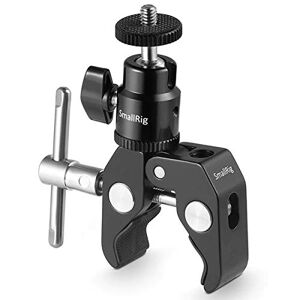 SMALLRIG Super Clamp with Mini Ball Head Mount, Camera Clamp Mount with 1/4 Screw for LCD Field Monitor, Camera Light, Microphone, Action Camera - 1124