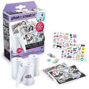 Canal Toys Studio Creator Instant Camera Refill 10 Pack, Photo Creator, Over 700 Prints, Instantly Dry, Personalise Prints with Cool Stickers!, White (CLK 005)