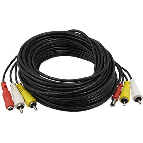 Sourcingmap 100ft 2 RCA Male to Male Video DC Power Cable for CCTV Camera - Brand New
