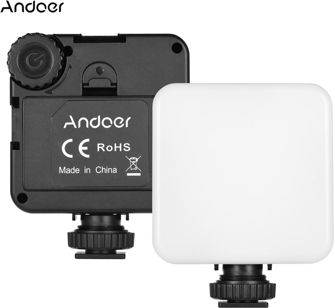 Andoer KM-72B Mini LED Video Light RGB Color Multifunctional LED On-Camera Fill-in Light with Cold