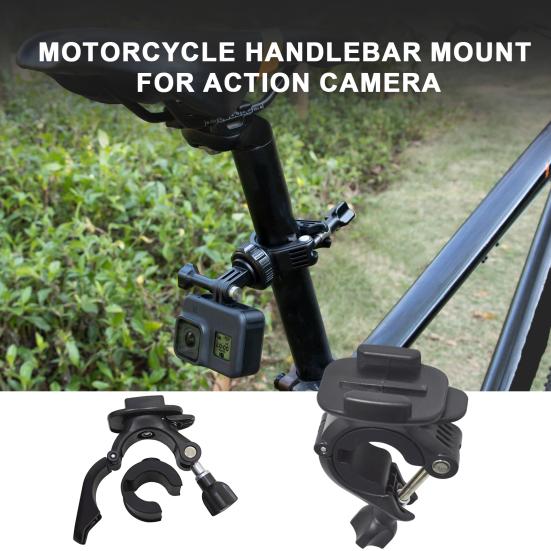 caicaichen Motorcycle Bike Camera Mount 360 Degree Rotation Handlebar Mount Clamp for GoProhero 11 10 9 8 7 6 5 Session Action Cameras
