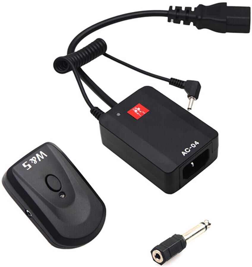 Andoer Wireless Trigger System with Transmitter Receiver 4 Channels with 3.5mm to 6.35mm Adapter for