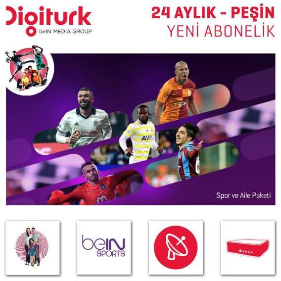 Digitürk beIN Sports SAT HD Sport & Familienpaket 24 Monate Prepaid Abo