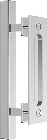 Door Handle Set 12 Inches Square Pull And Flush Door Handle Set Stainless Steel