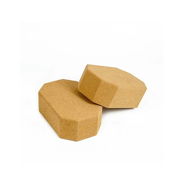 Unbranded 2 Pcs Natural Cork Octagon Yoga Blocks Brick Exercise Set