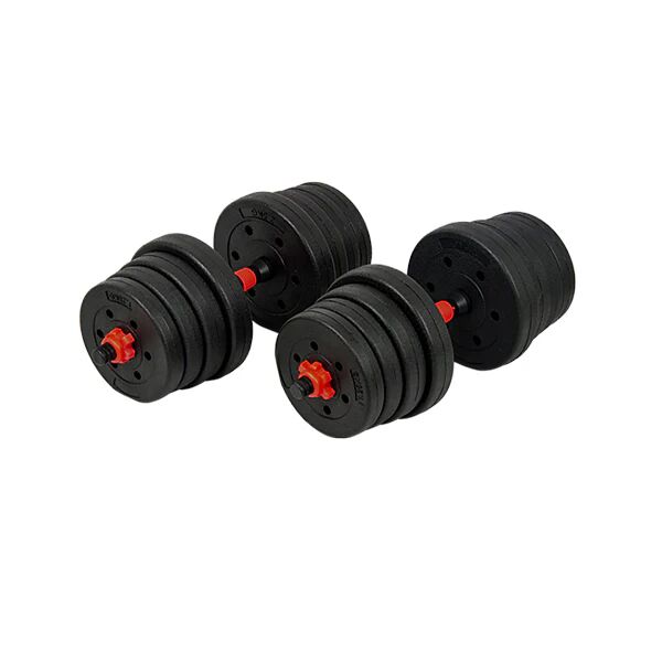 Randy & Travis 30Kg Adjustable Rubber Dumbbell Set Home Gym Exercise Weights