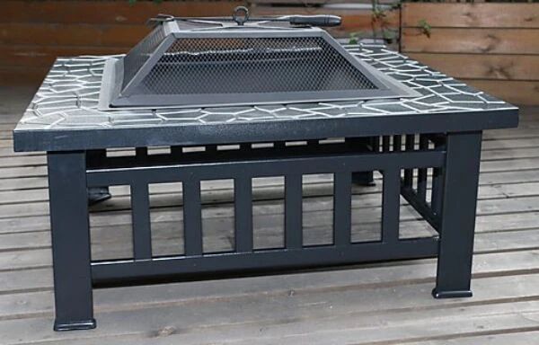Unbranded 18" Square Metal Fire Pit Outdoor Heater