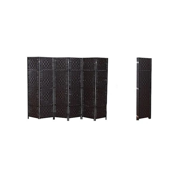 Unbranded 6 Panel Room Divider Screen Privacy Rattan