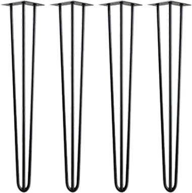 Unbranded 71Cm Set Of 4 Industrial 3 Retro Table Legs 12Mm Steel Bench Desk