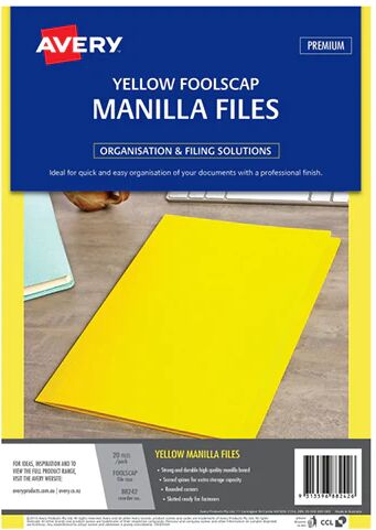 Avery Manilla Folder Foolscap Pk20