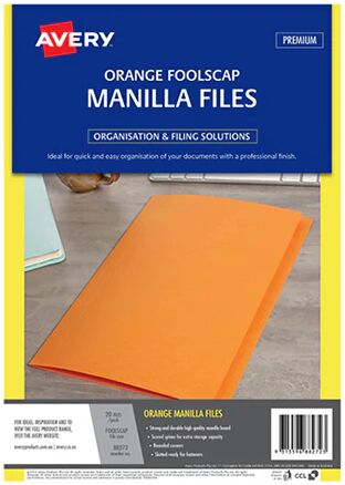 Avery Manilla Folder Foolscap Pk20