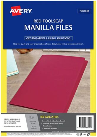 Avery Manilla Folder Foolscap Pk20