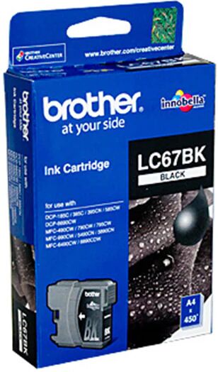 Brother LC67 Black Ink Cartridge 450 Pages