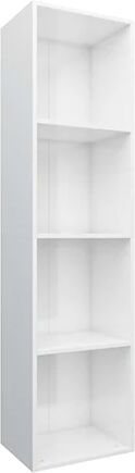 Unbranded Book Tv Cabinet High Gloss White Chipboard