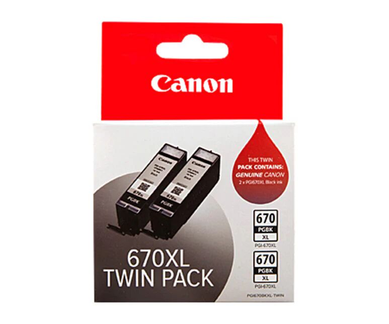 Canon PGI670XL Ink Twin Pack - Black