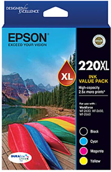 Epson High Capacity 220XL 4 Ink Value Pack