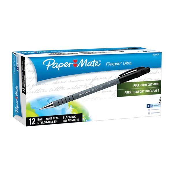 PAPERMATE Paper Mate Flex Grip Ballpen Black Box Of 12