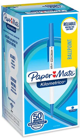 HP Papermate Kilometrico Ballpen Blue Box Of 50