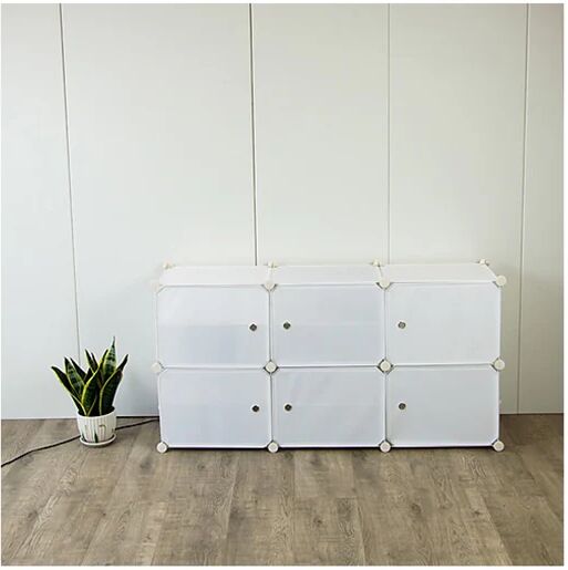 Randy & Travis Machinery Portable White Cube Shoe Storage Cabinet 3 Column 4 Rows