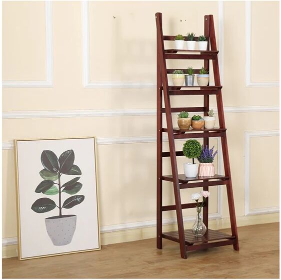 Unbranded Randy & Travis 5 Tier Wooden Ladder Shelf Stand