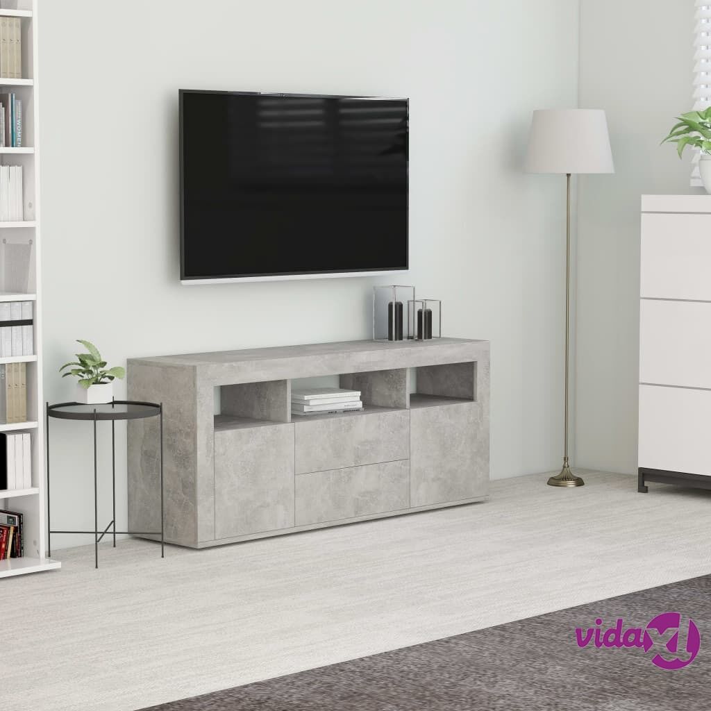 vidaXL TV Cabinet Concrete Grey 120x30x50 cm Chipboard