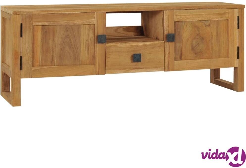 vidaXL TV Cabinet 120x32x45 cm Solid Teak Wood