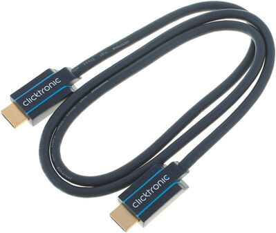 Clicktronic HDMI Casual Cable 1m Dark blue