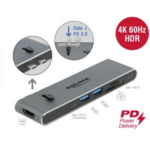 DeLock 87752 - Dockingstation Dual USB Type-C mit HDMI / USB 3.2 / SD / PD 3.0